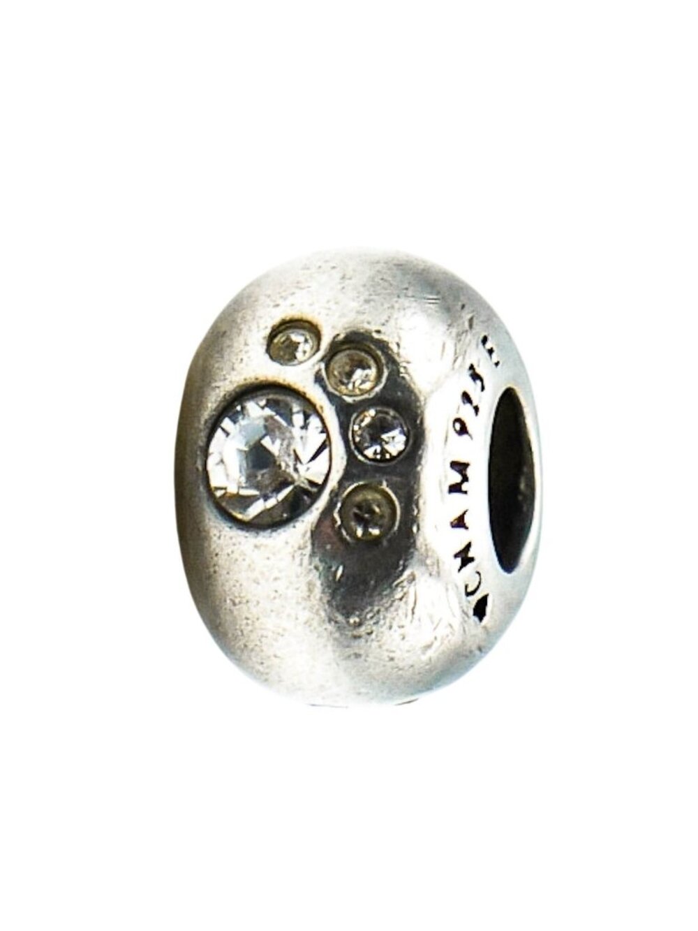 Chamilia Crystal Paw Sterling Silver Charm Clear Swarovski Dog Cat Pet Love
